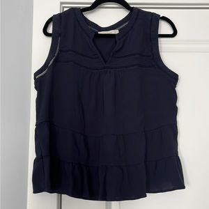 Loft Peplum Top Blouse Size L